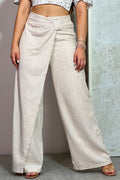 Pantalon ancho lino beige dyaboo DF06065